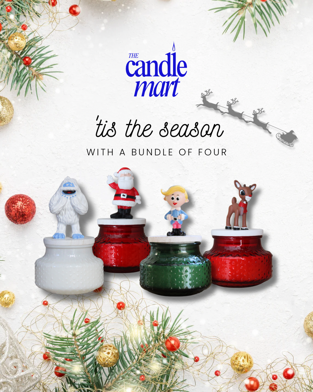 Holiday Cheer Mini Candle Set | Limited Edition Christmas 4-Pack