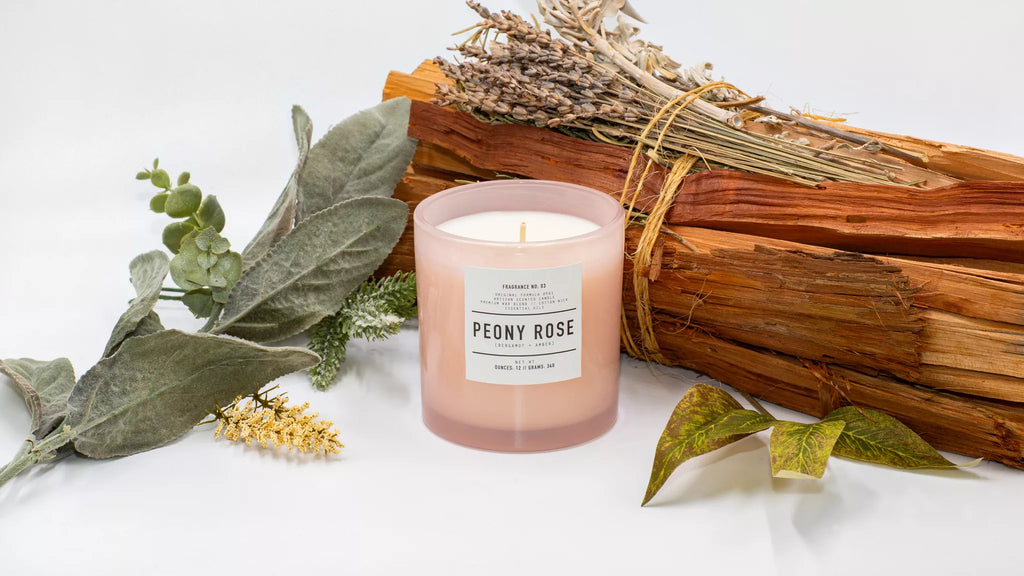 Peony Rose – Bergamot & Amber | Luxury Soy Wax Blend Candle